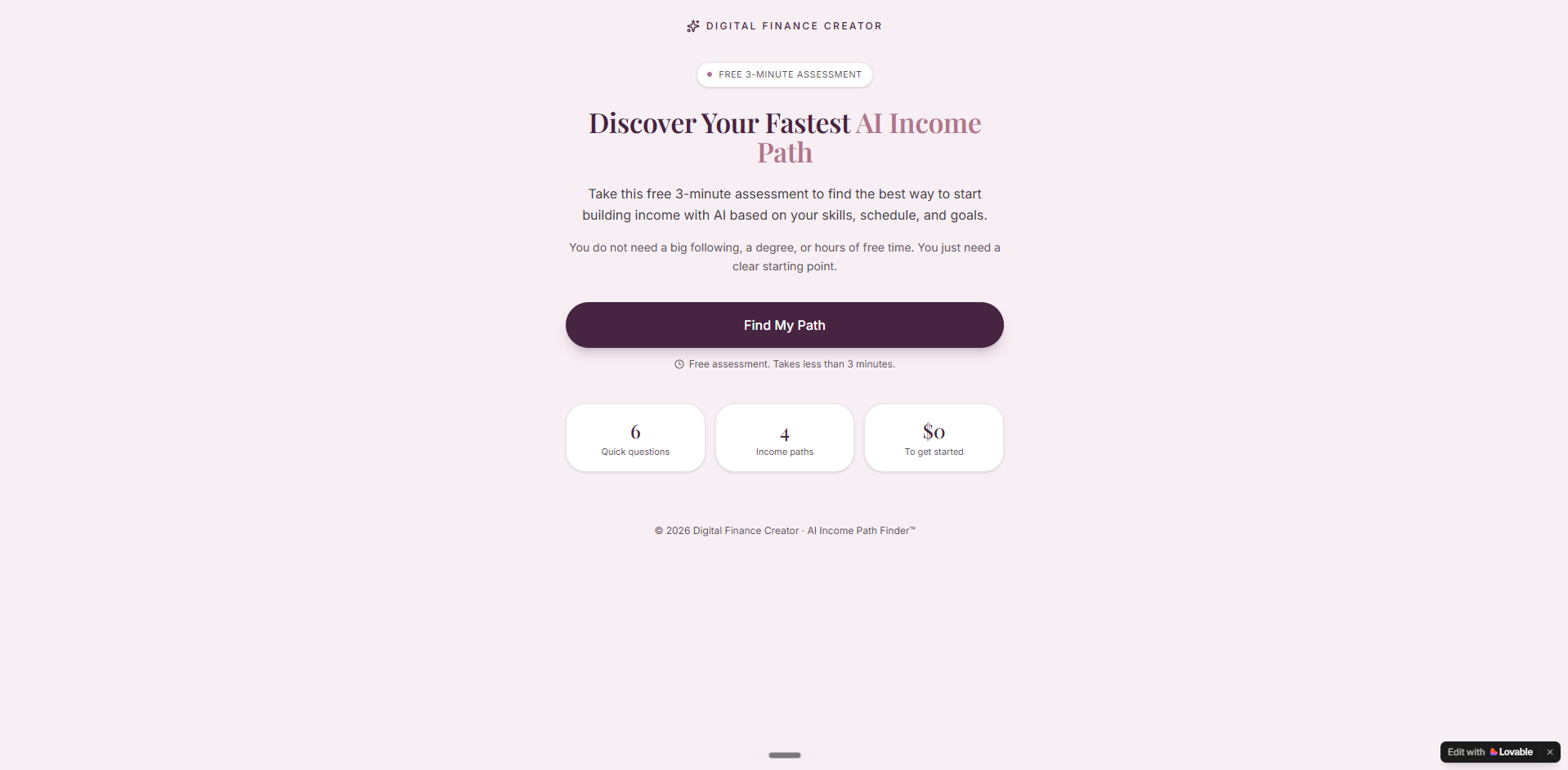 AI Income Pathfinder preview