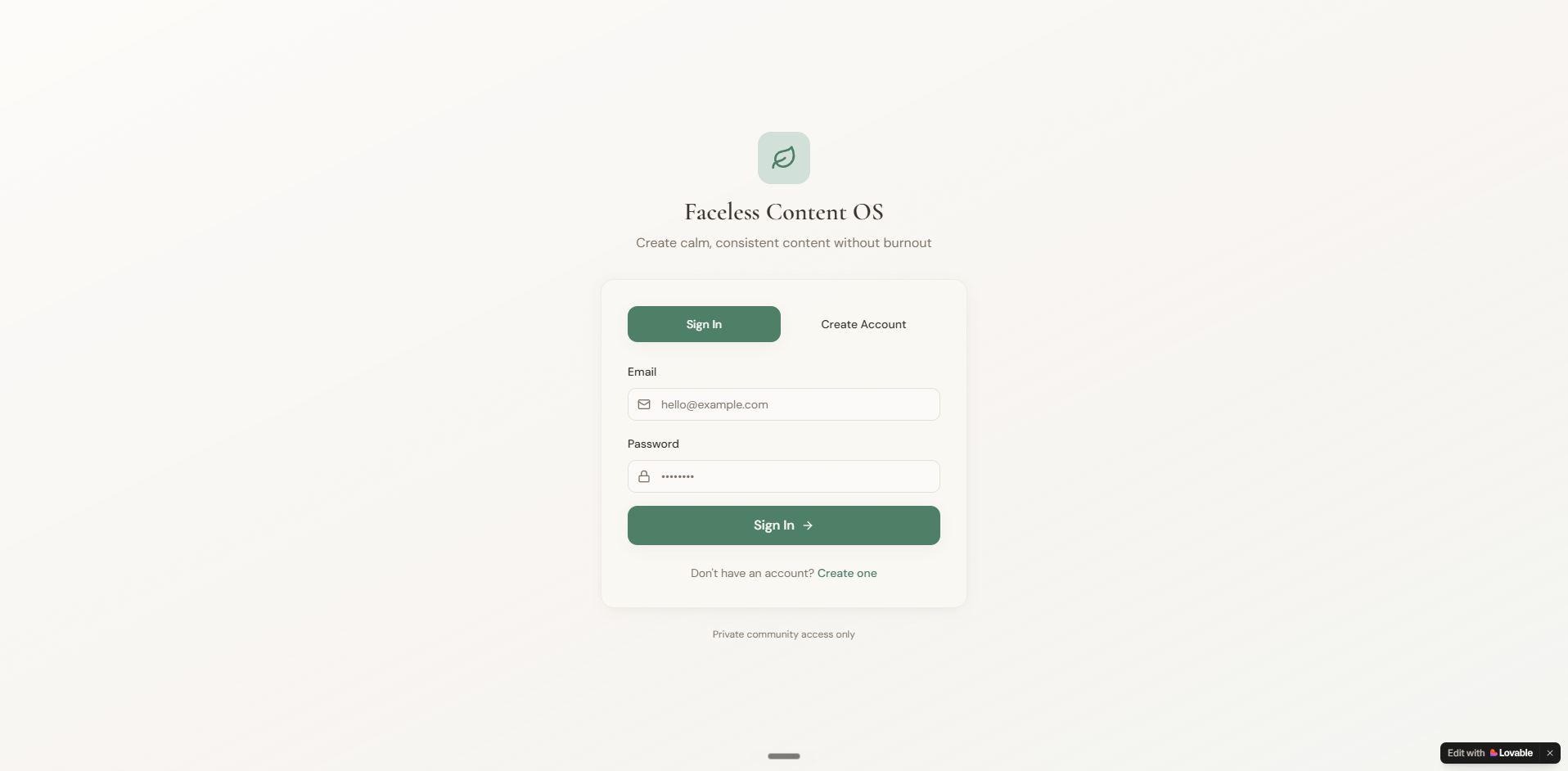 Faceless Content OS preview